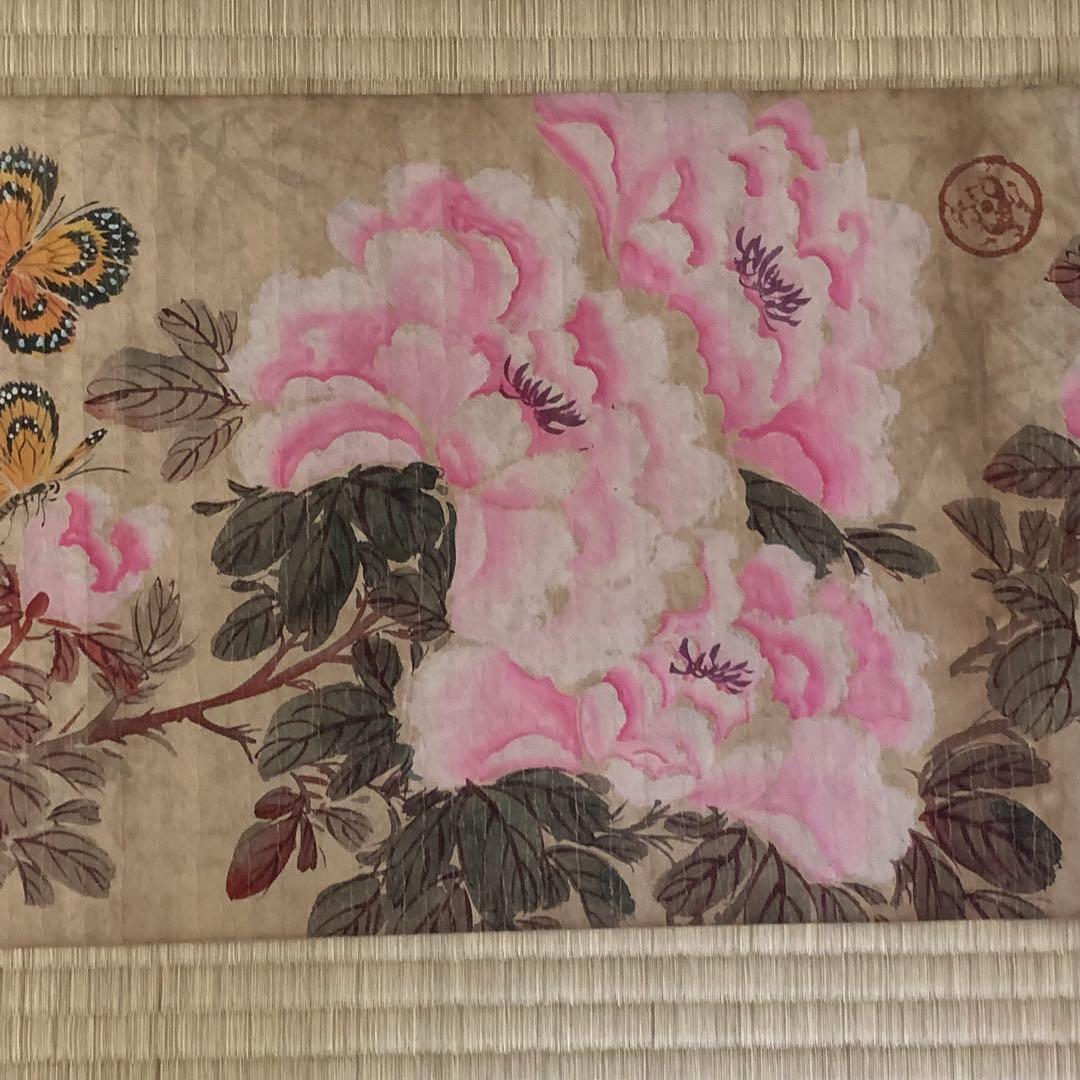 中国絵画　逸品 清国 名家 馬荃 清代の女性 花鳥画の至高の美 巻物絵　肉筆保証