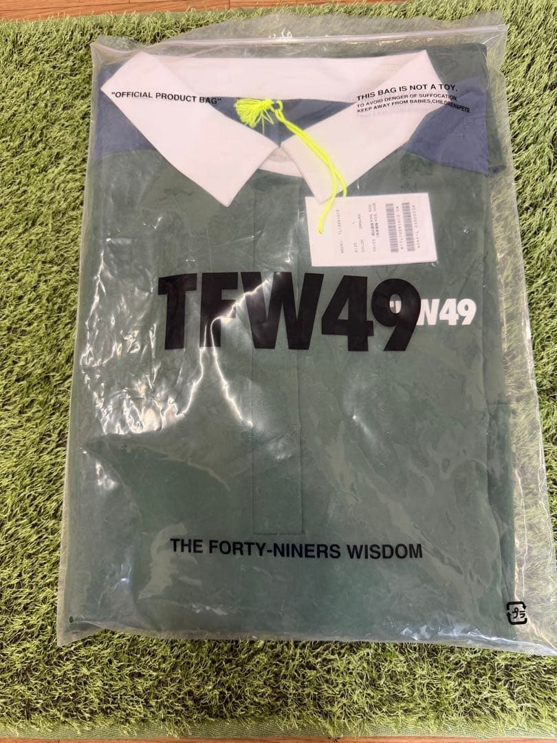 新品正規品【TFW49/size L】ワンピース　長袖ポロシャツカットソー