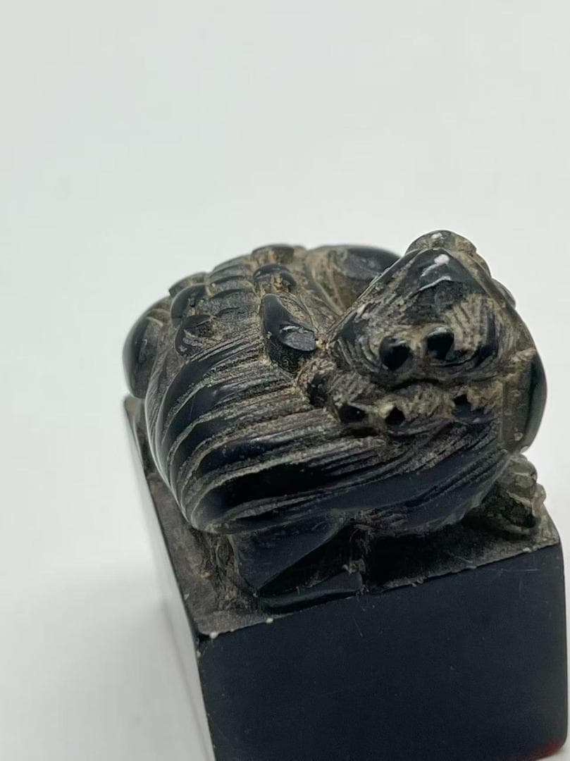 民国時代 獅紐印章 瑞獣紐 朱文陽刻四字篆書【拈花侍者】(F-229)