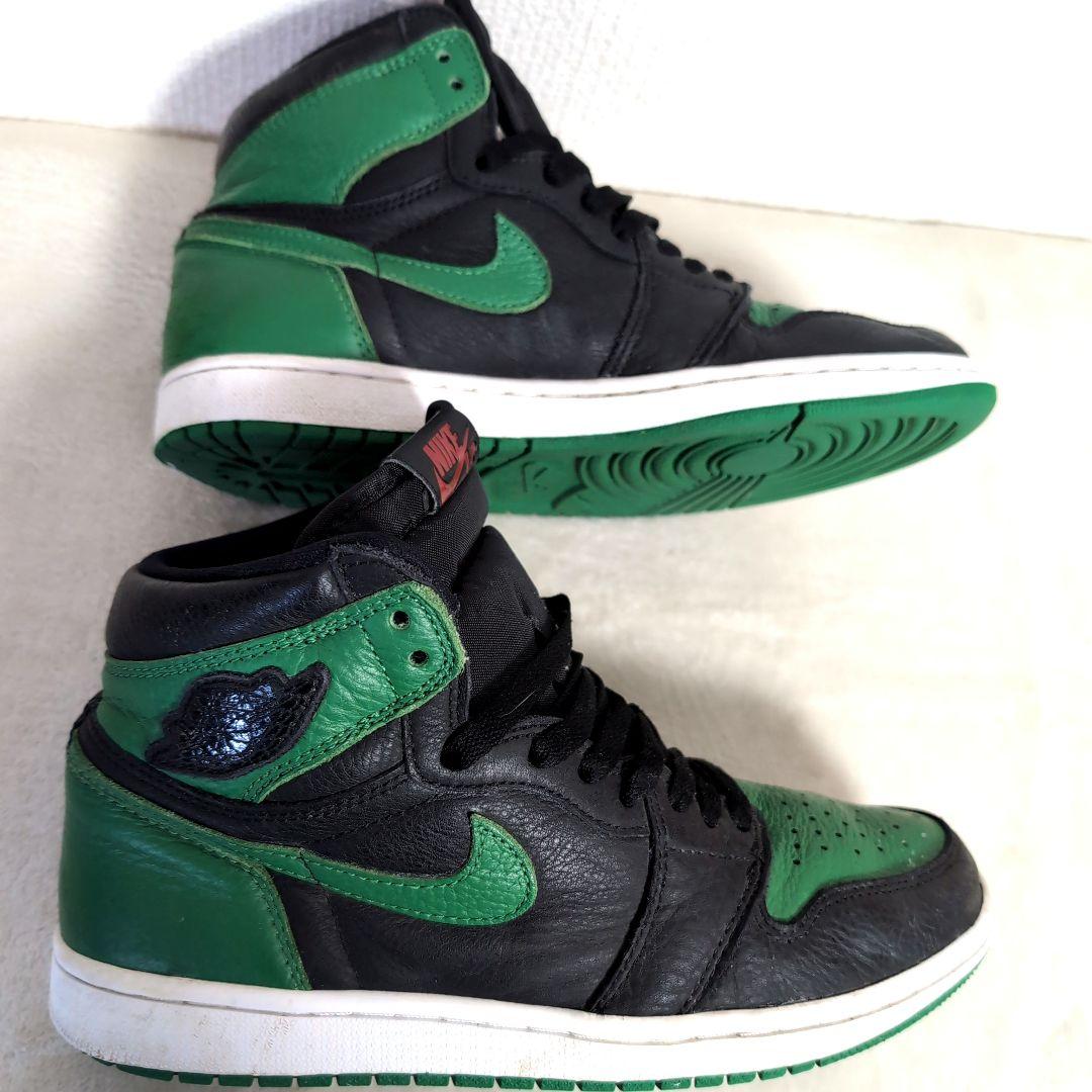 dx2 ナイキ エアジョーダン1 レトロ ハイカット 緑×黒 26cm