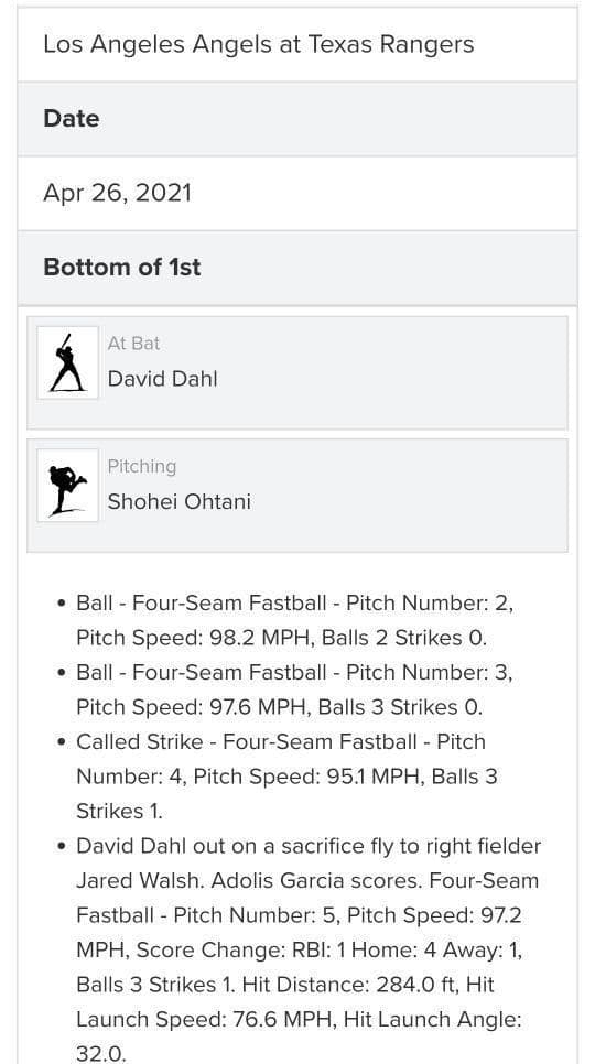 タイムセール！大谷翔平　158キロ実投球　初MVP2021年初勝利試合使用