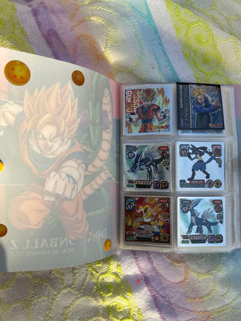 匿名配送】ドラゴンボール 列伝　ファイル　シール　ポケモン　カード　ピカチュウ