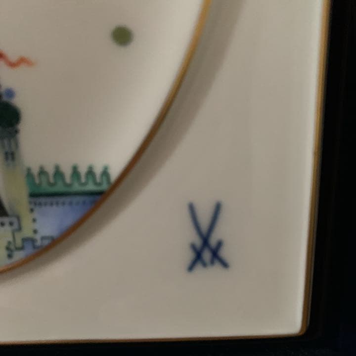 マイセンMEISSEN 額装つき　ホラ吹き男爵