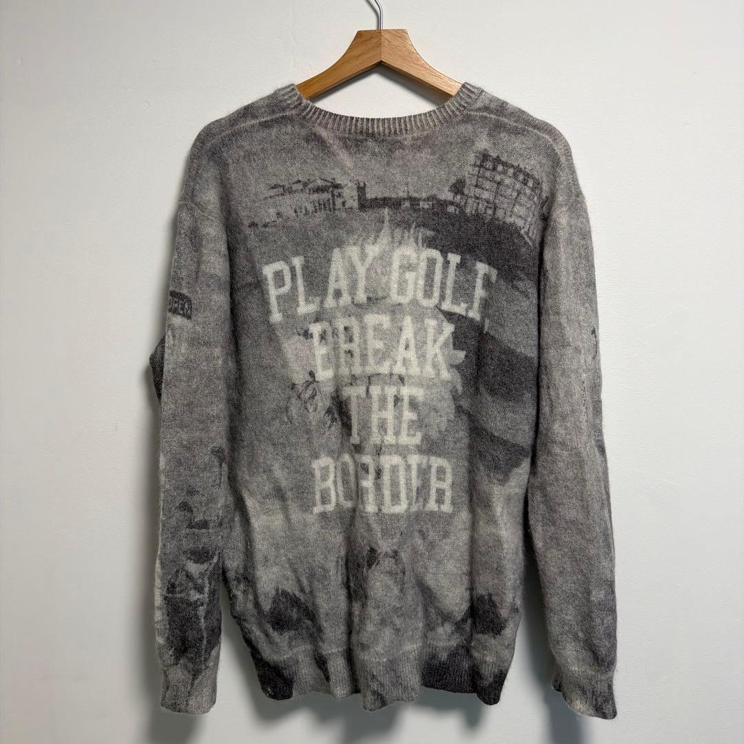 ラッセルノ ゴルフ グラフィック ニット セーター ブラック