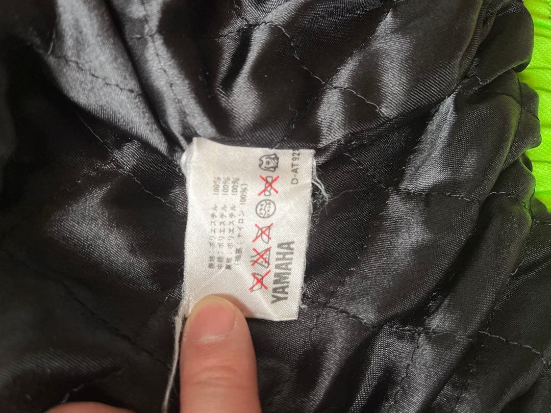 【希少】YAMAHA  SQUARE ジャケット 蛍光グリーン　古着