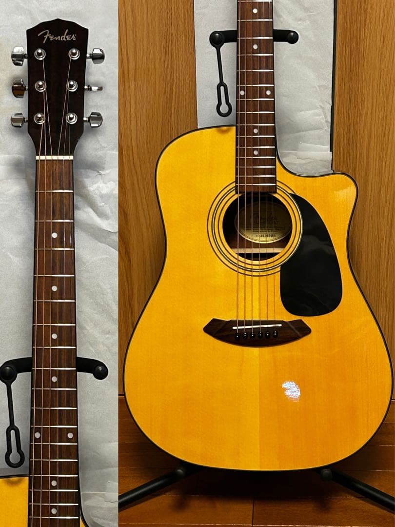 美品 Fender CD-60CE NAT Fishman搭載 純正ギグバッグ