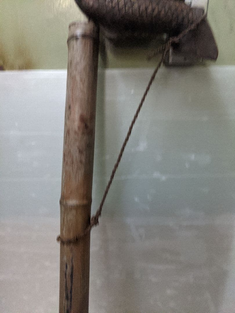 自在鉤 竹 レトロ 囲炉裏 古民家 アンティーク 魚 魚付き インテリア