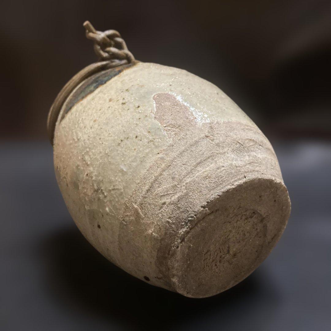 川喜田半泥子「灰志野花入」高￼13.5胴10高台6cm￼昭和12年植木武郎氏取得