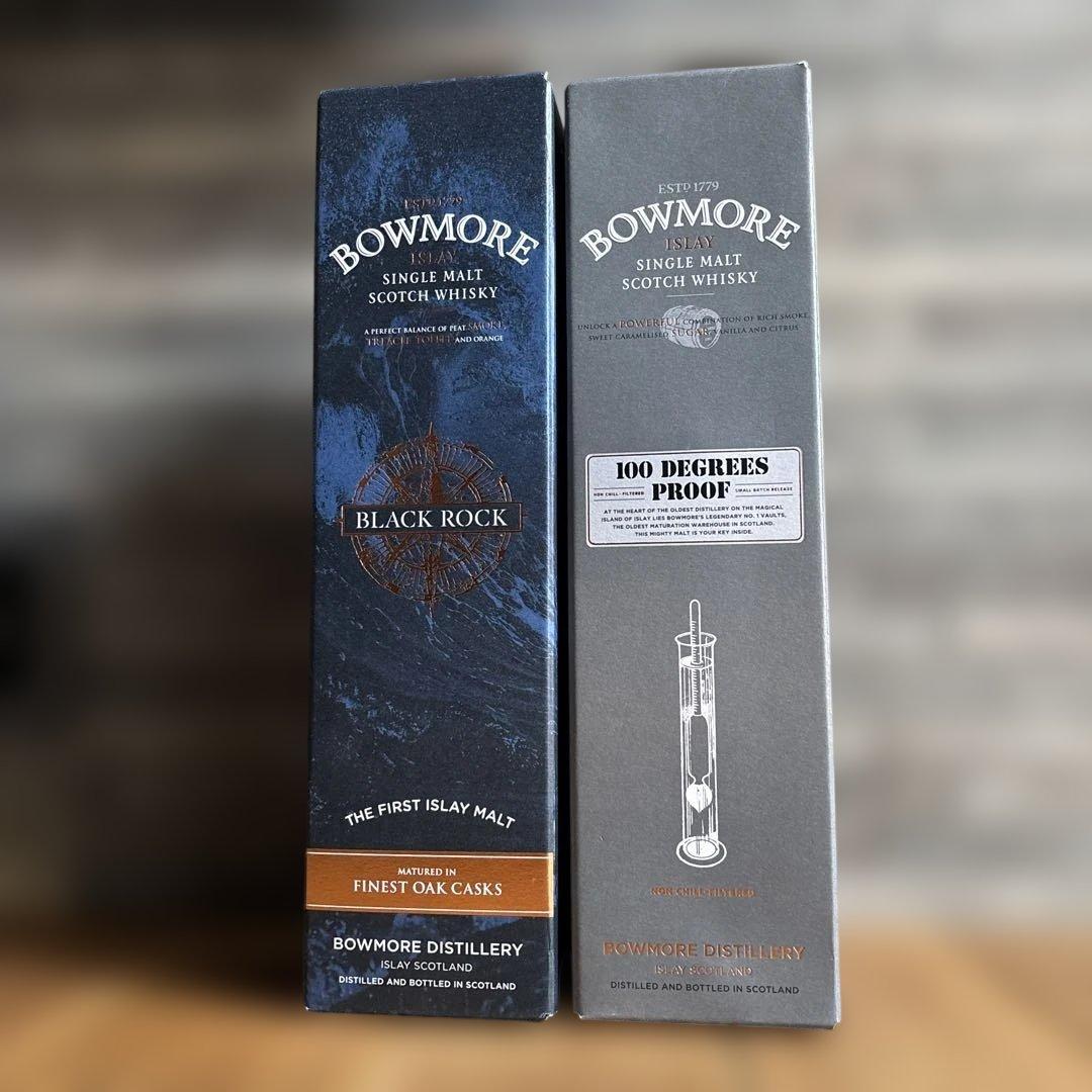 ボウモア 100 DEGREES PROOF & BLACK ROCK セット