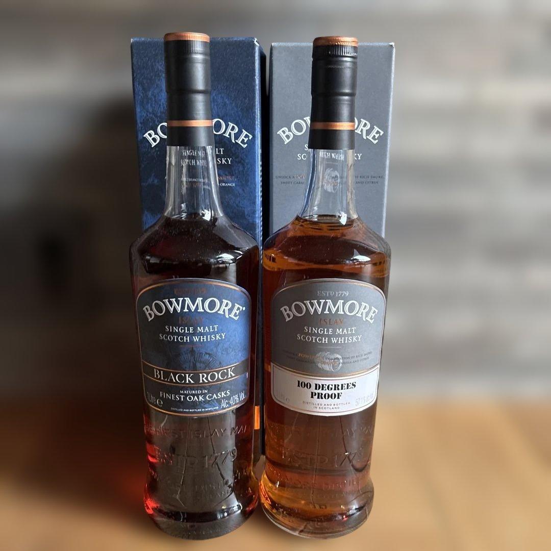 ボウモア 100 DEGREES PROOF & BLACK ROCK セット