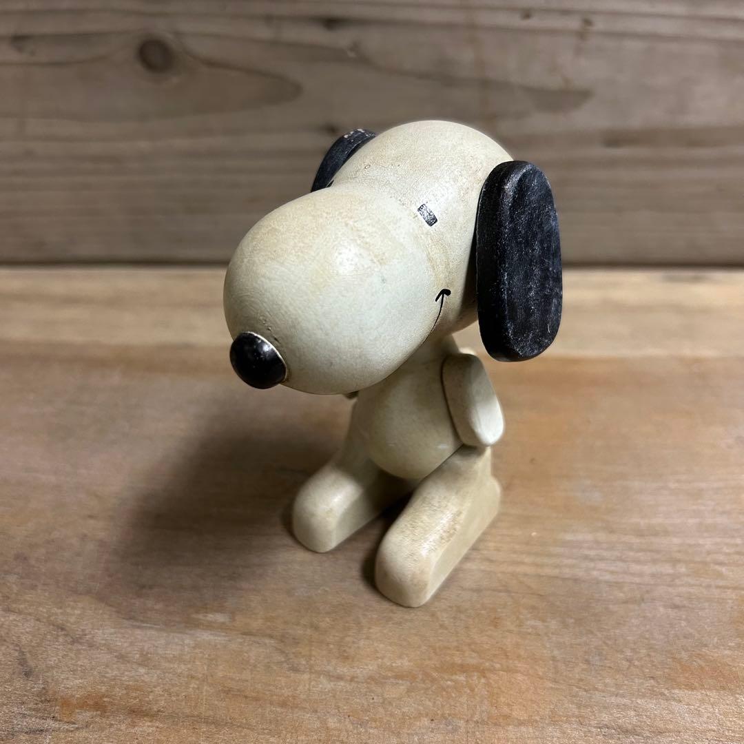ヴィンテージ 木製 スヌーピー フィギュア a