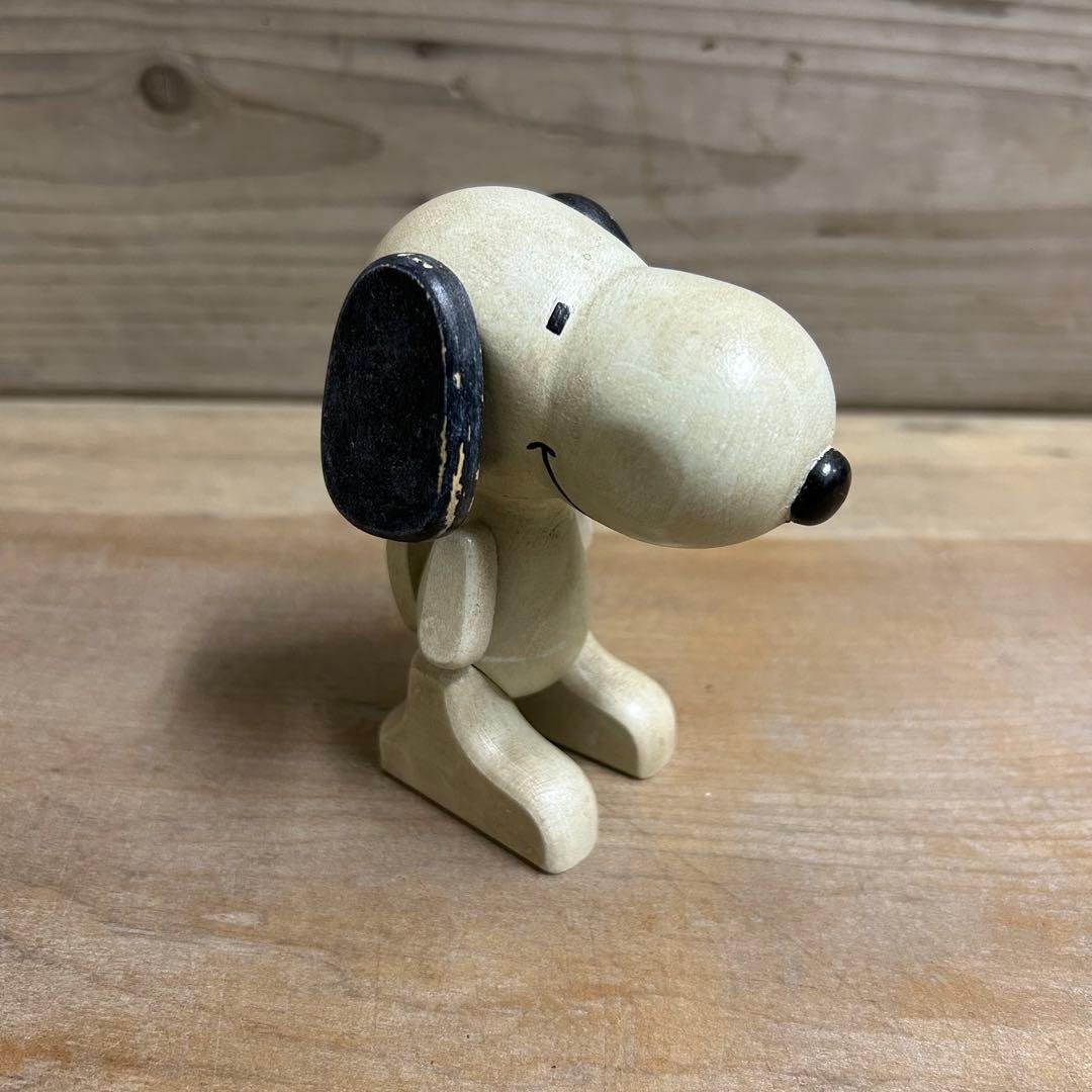 ヴィンテージ 木製 スヌーピー フィギュア a