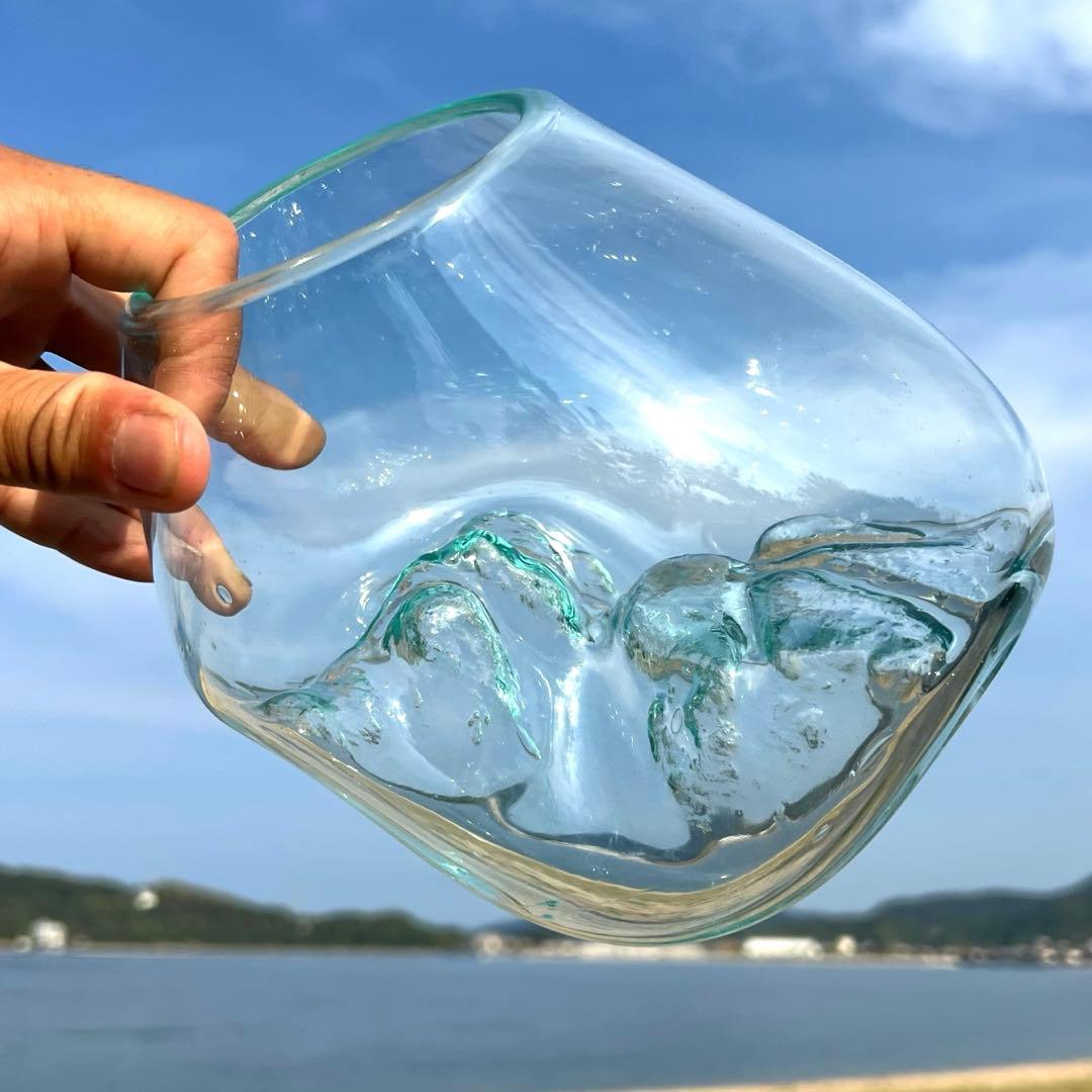 流木ガラス オブジェ中S 花瓶 金魚鉢 ガーデニング テラリウム 観賞魚 容器