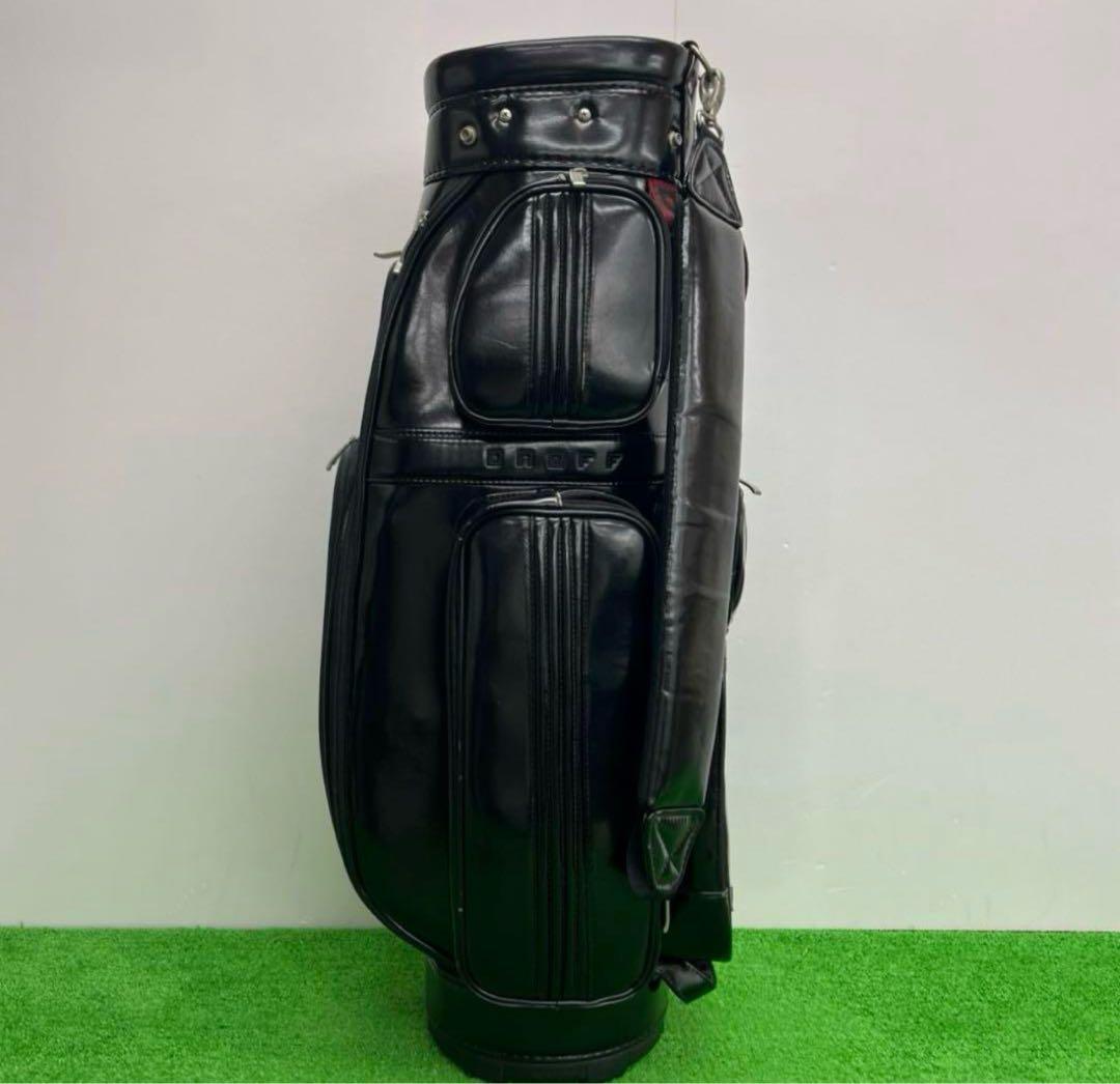 ONOFF キャディバッグ　エナメル　ブラック9インチ