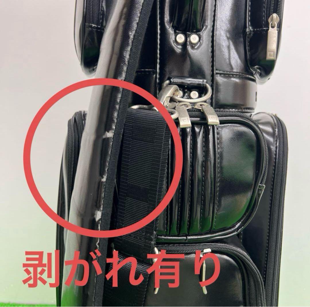 ONOFF キャディバッグ　エナメル　ブラック9インチ