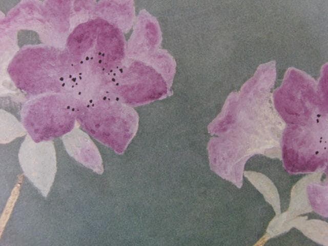 徳岡神泉、【つつじ】、希少な大判額装用画集より、新品高級額装付、豪華限定版