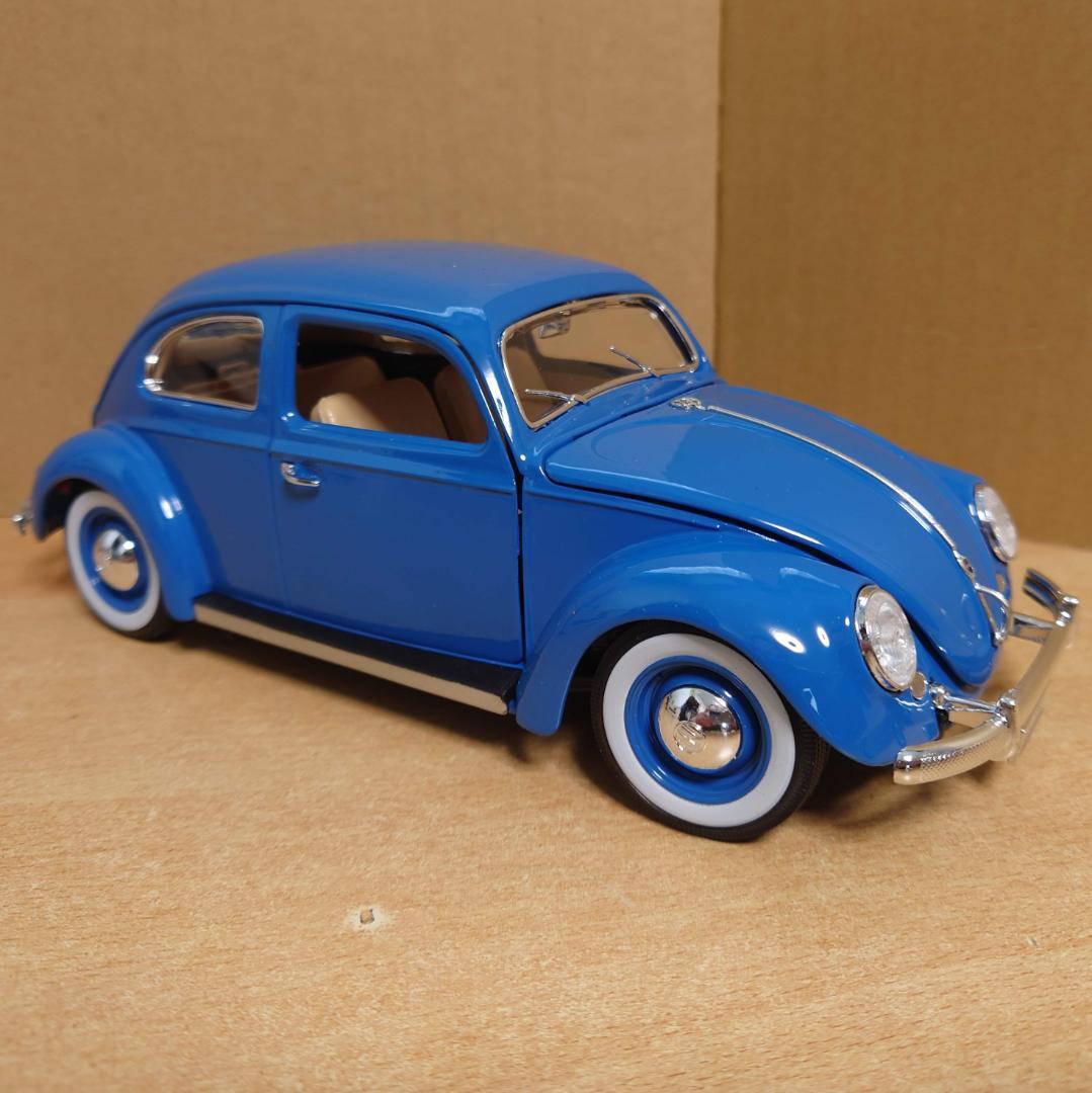 1/18 フォルクスワーゲン ビートル ブルー BEETLE 1955 ミニカー