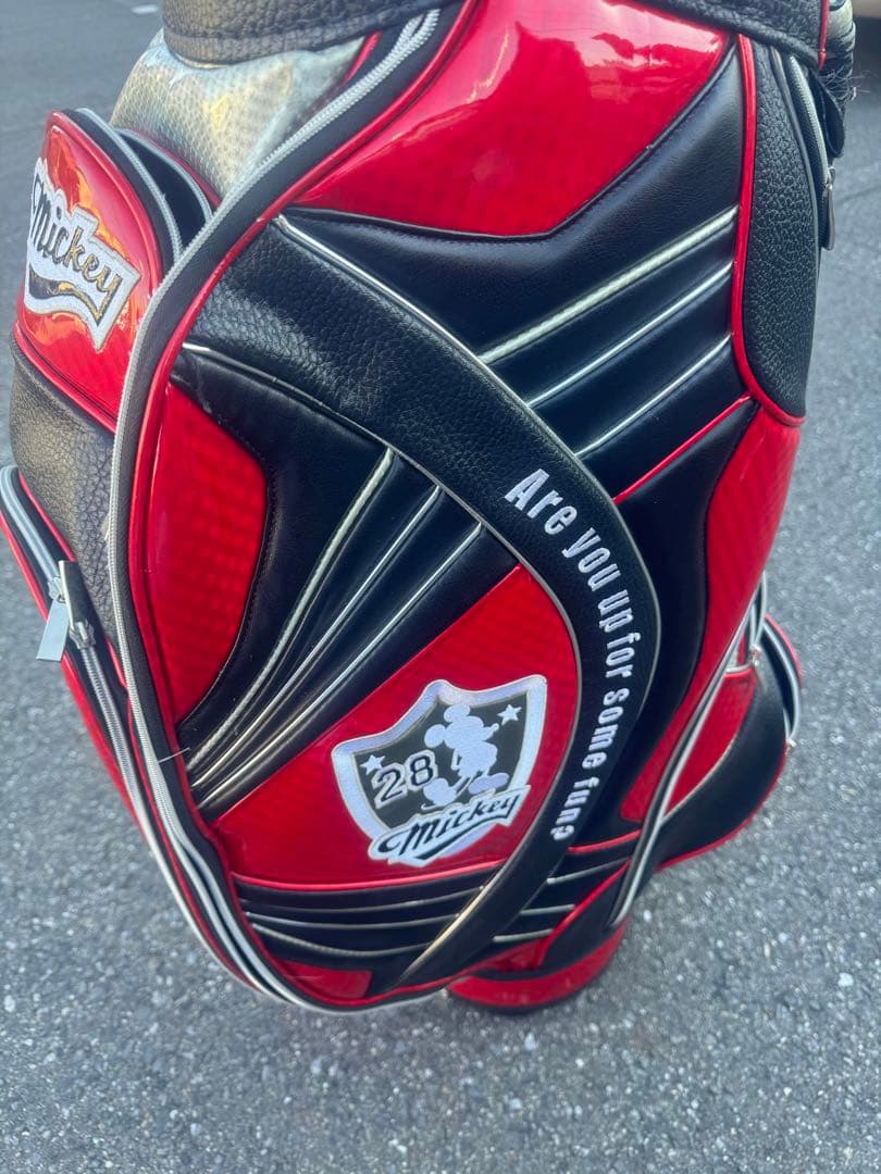 や*と様 ディズニー ミッキー キャディバッグ（ネームプレート付）