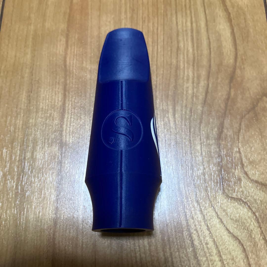 Syosテナーサックス　マウスピース　Smorky 8ブルー&ホワイト