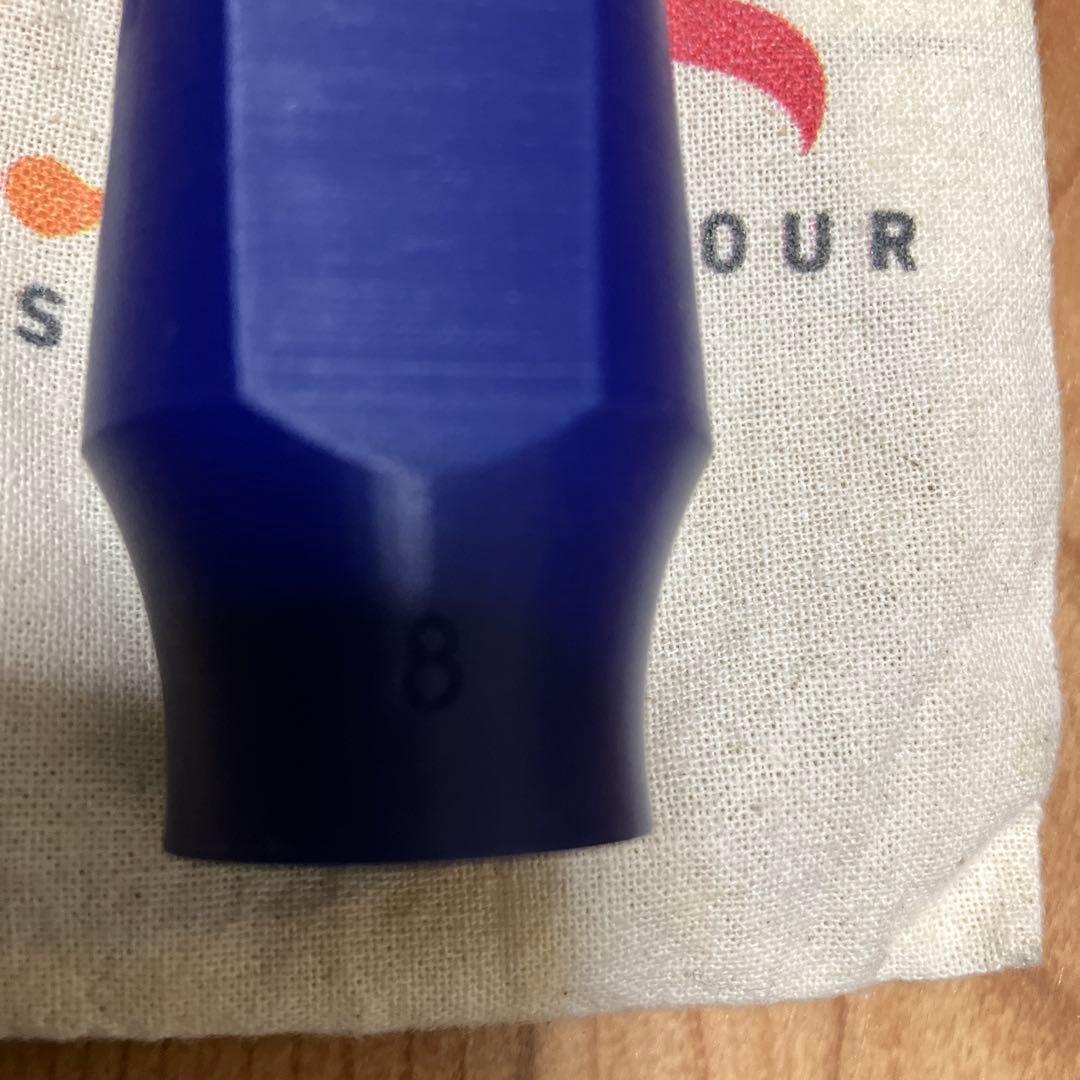 Syosテナーサックス　マウスピース　Smorky 8ブルー&ホワイト