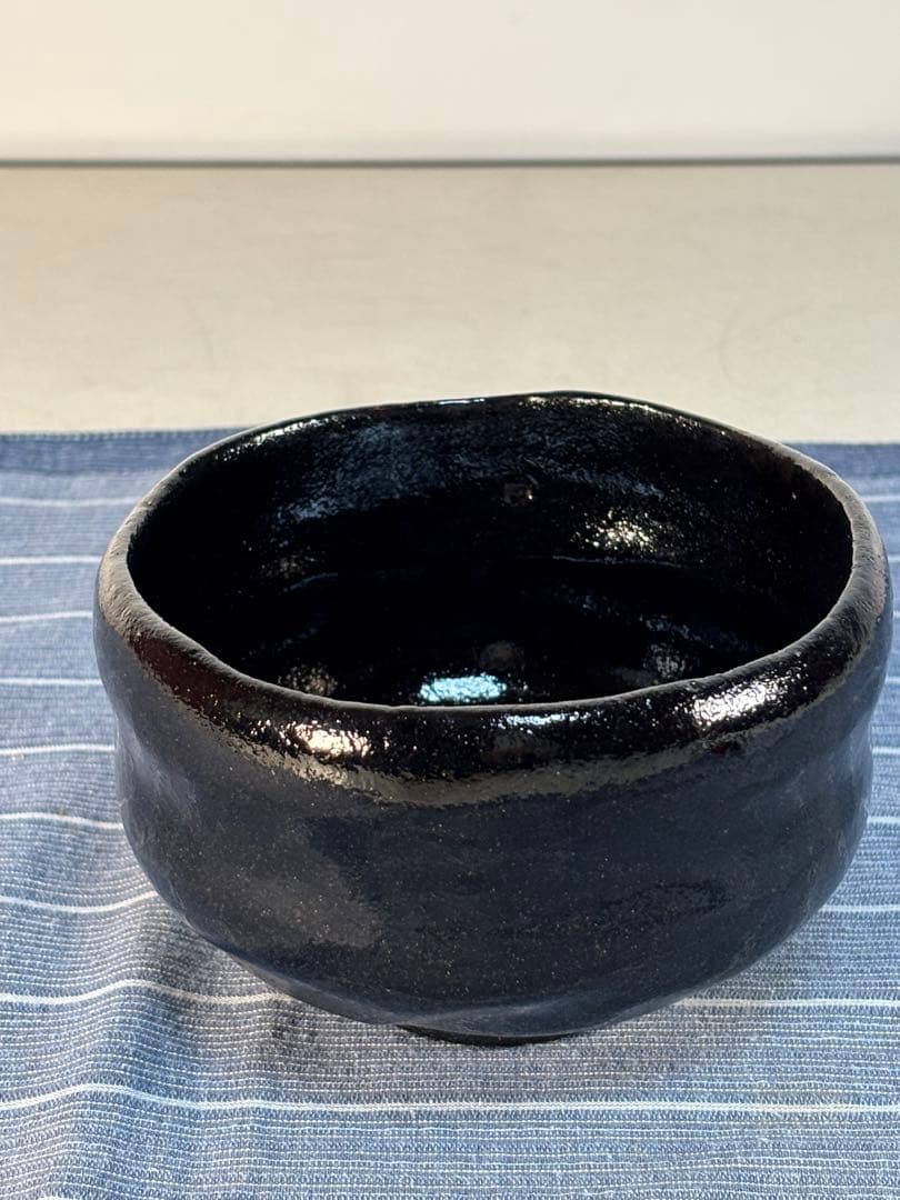 茶道具　黒楽　窯変 紅斑 　抹茶碗