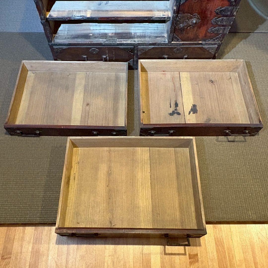 船箪笥　和箪笥　時代金具 キャビネット ローチェスト アンティーク 和家具