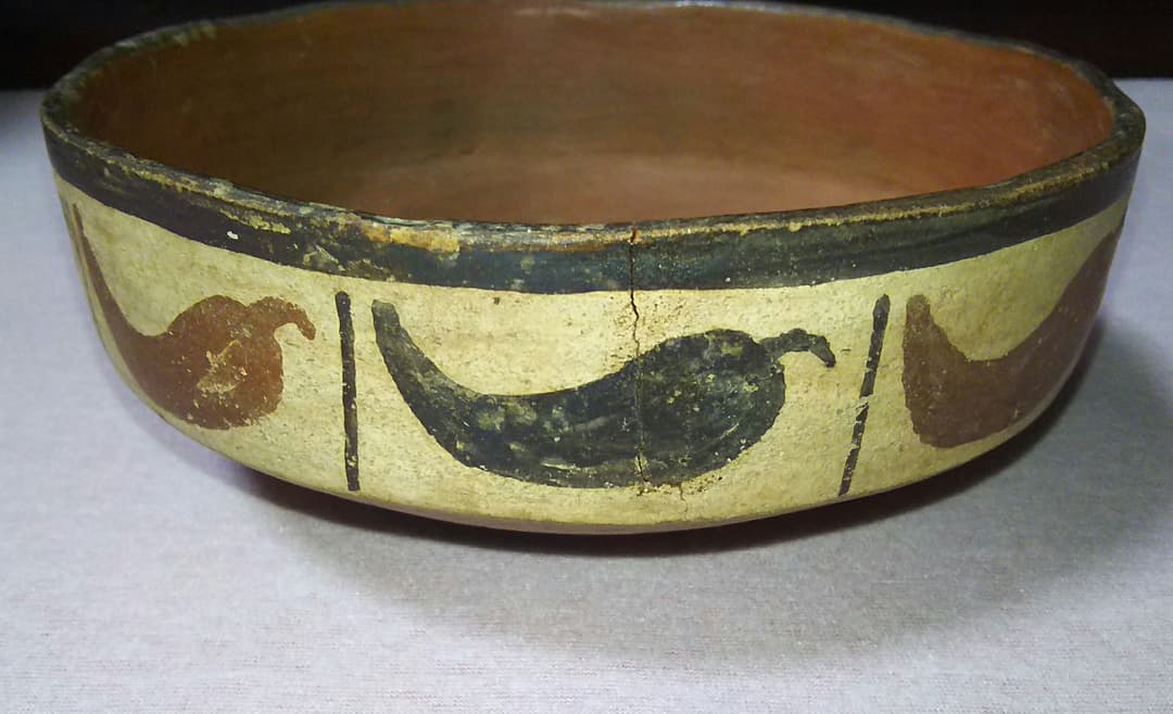 ナスカ文化 トウガラシ文茶碗 （鉢）！ アンデス、ペルー 、骨董