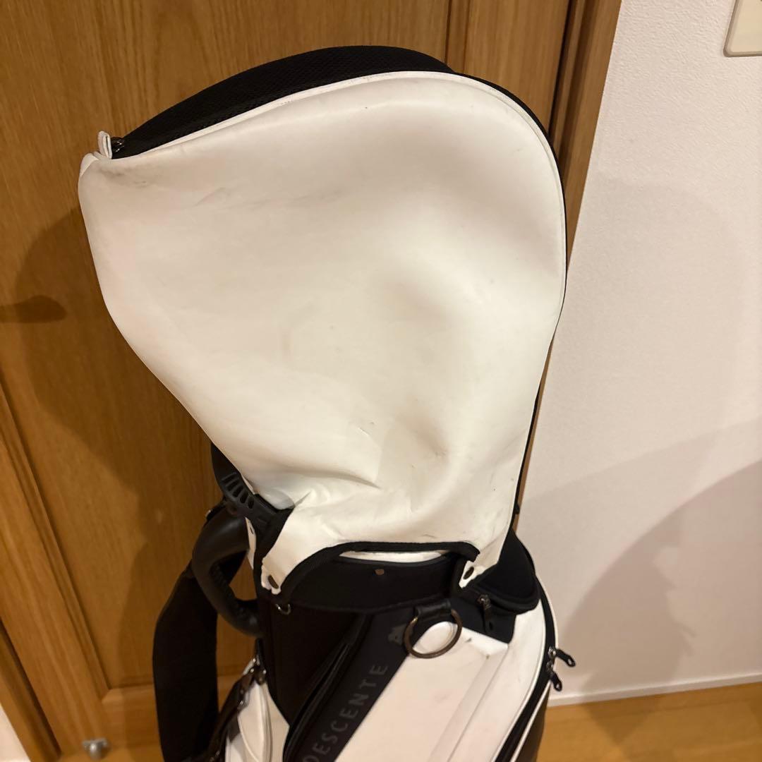 DESCENTE キャディバッグ ホワイト/ブラック