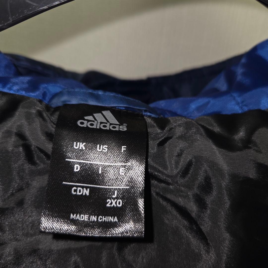 未使用品adidas ネイビー グランドコート　ダウンコート フード付き2XO
