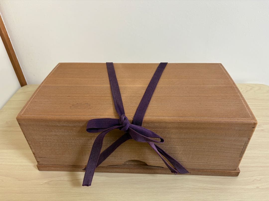 【囲碁】楠製碁笥　桐箱付き