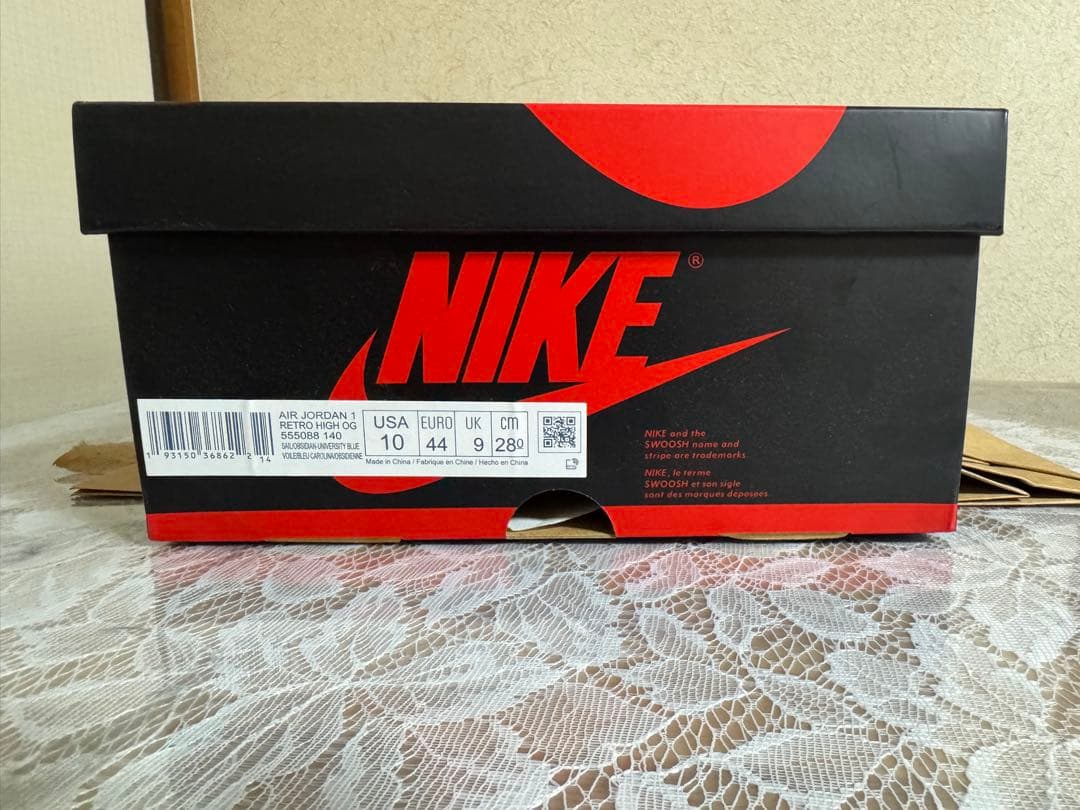 ナイキ エアジョーダン1 レトロ ハイOGオブシディアン ユニバーシティ ブルー