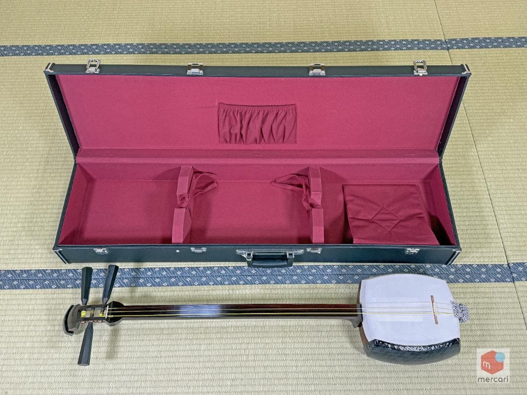 【プロ整備済】紅木製 津軽三味線 太棹｜ケース付｜即演奏可｜津36