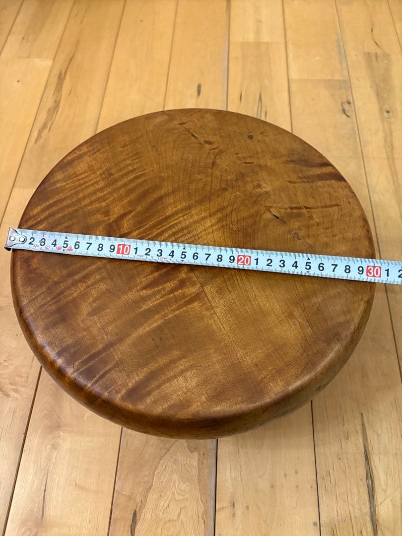 ☆アンティーク☆古道具　丸盆　茶びつ　茶櫃　くり抜き　伝統工芸　虎目　トラ目