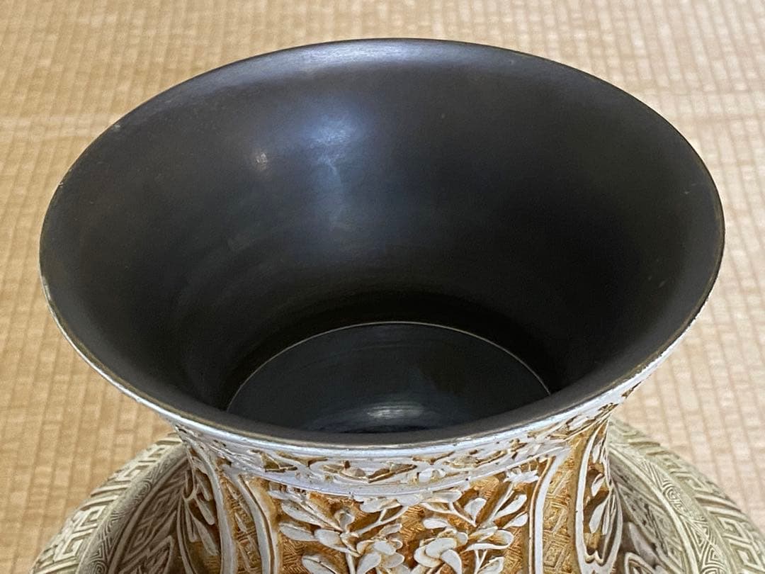 ♦ 中国美術伝統工芸品 楼閣山水 瓶 置物飾り美術品 ディスプレイ 骨董品