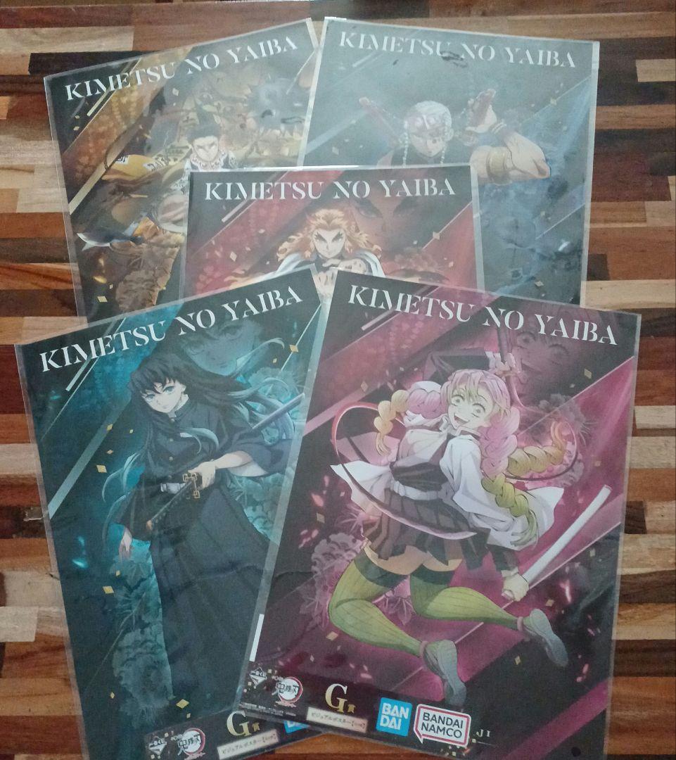 一番くじ　鬼滅の刃 心を燃やせ　ポスター ５点　宇髄　悲鳴嶼　煉獄　甘露寺　時透