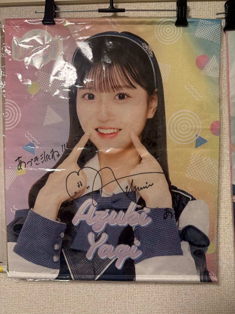 AKB48 17期昇格ライブスペシャルくじ 直筆サイン入りタペストリー 八木愛月