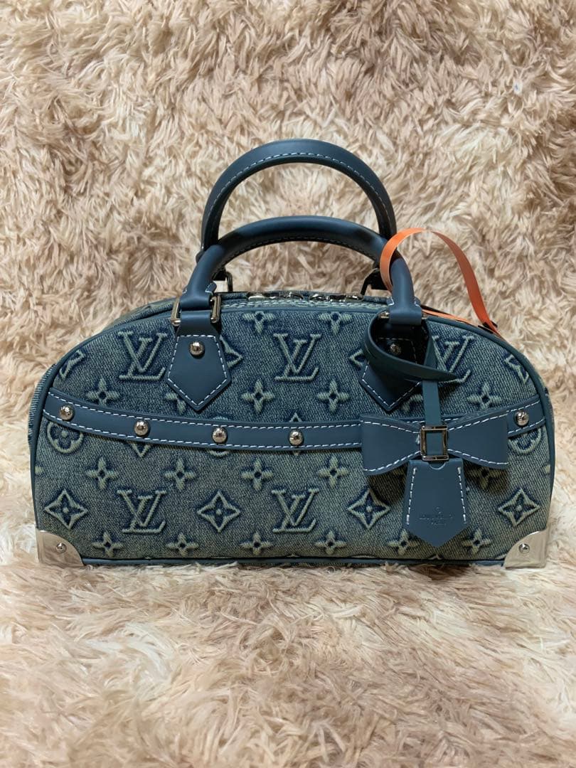 本日限り　デニムミニボストン　ショルダー付き