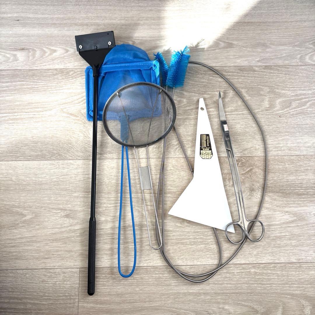 ☆大きなガラス水槽とLED照明、水槽台、その他一式セット☆