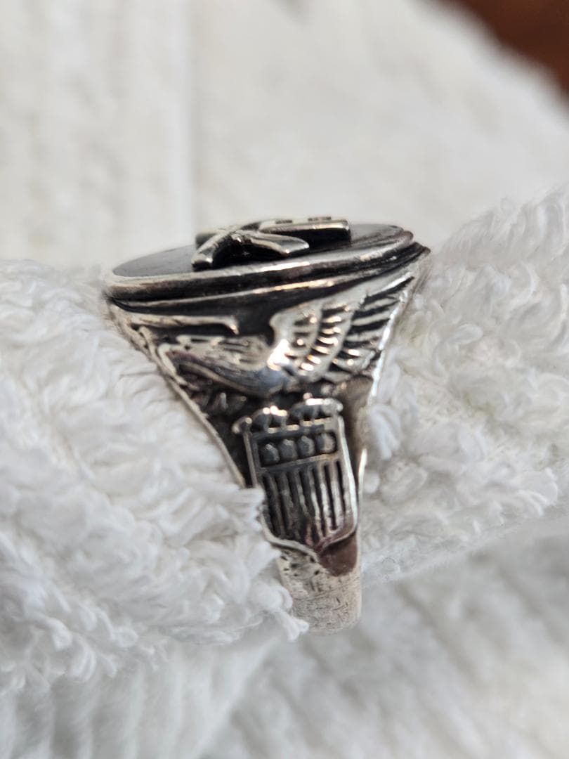 米陸軍　1940～1950年代？　スターリングシルバー　指輪