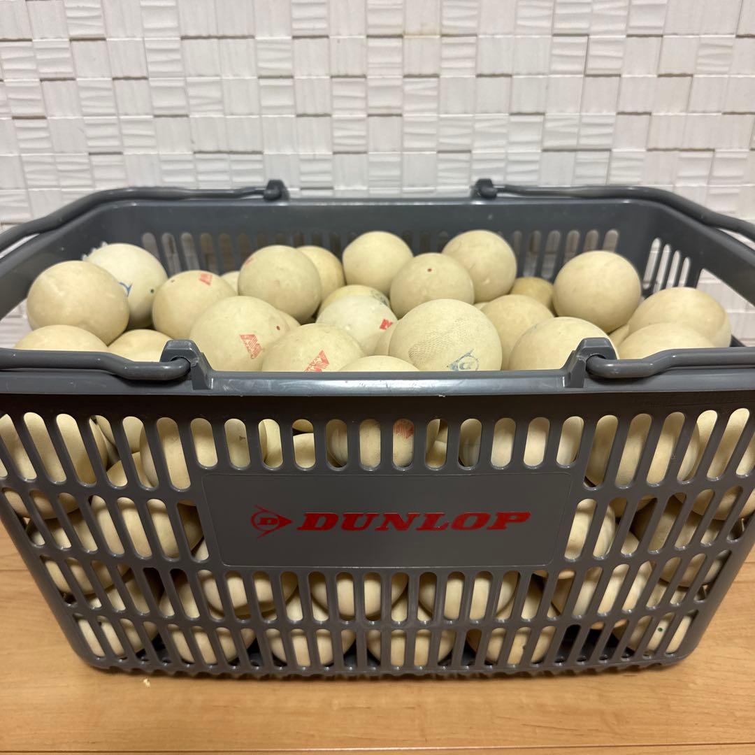 ② 【ダンロップカゴ付き‼️ソフトテニスボール120球‼️】