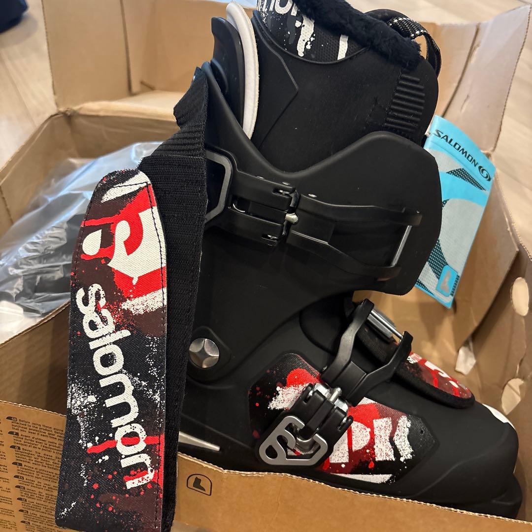 【新品未使用】Salomon SCS スキー ブーツ ブラック/レッド