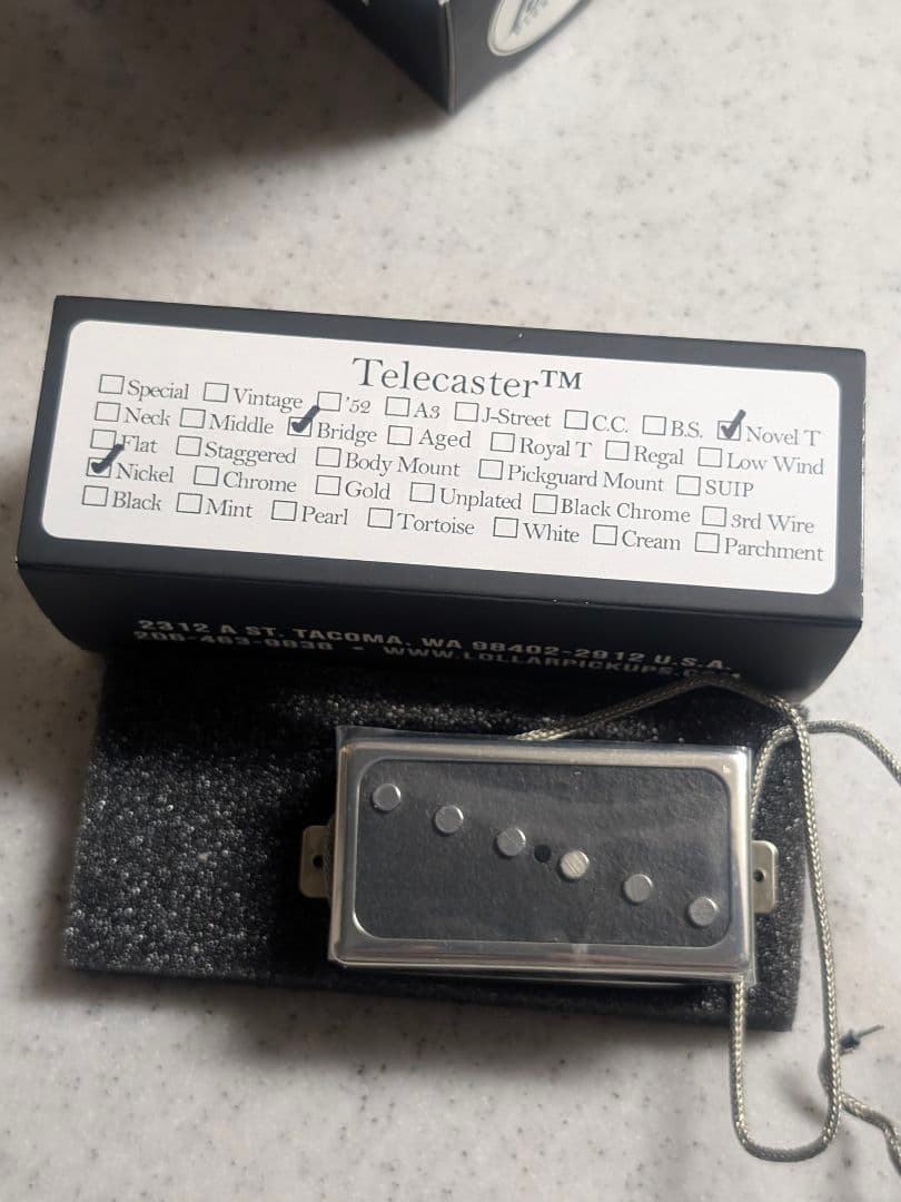 LOLLAR PICKUPS Novel T 未使用品