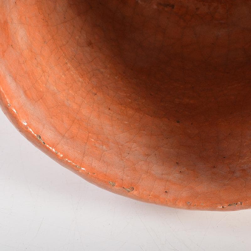 茶道具　九代楽吉左衛門　了入作　赤楽茶碗　共箱　M　R7037