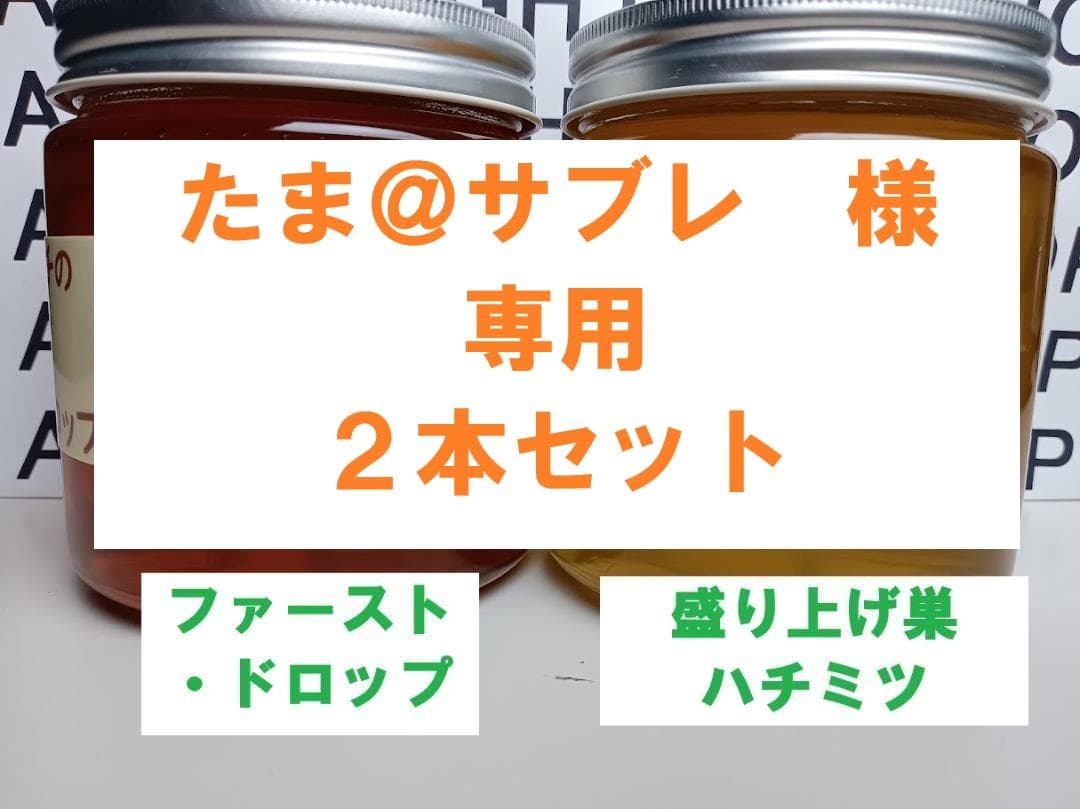二ホンミツバチ「盛り上げ巣ハチミツ」　＋「ファースト・ドロップ」計２本セット