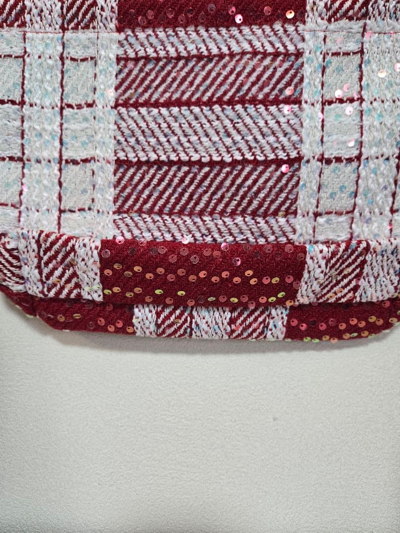 新品 CHANEL ノベルティ トートバッグ レッド スパンコール