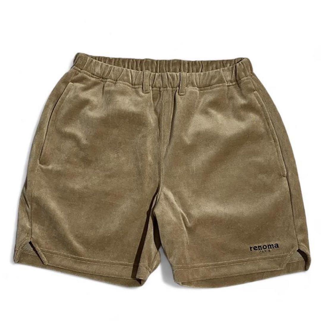 【希少】renomaレノマ ベロアセットアップ 半袖ポロシャツＬ＆ハーフパンツＭ