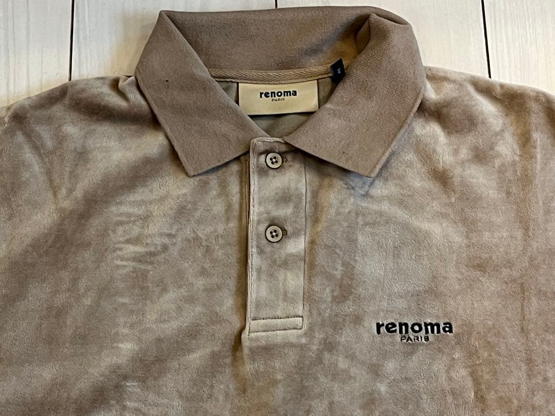 【希少】renomaレノマ ベロアセットアップ 半袖ポロシャツＬ＆ハーフパンツＭ