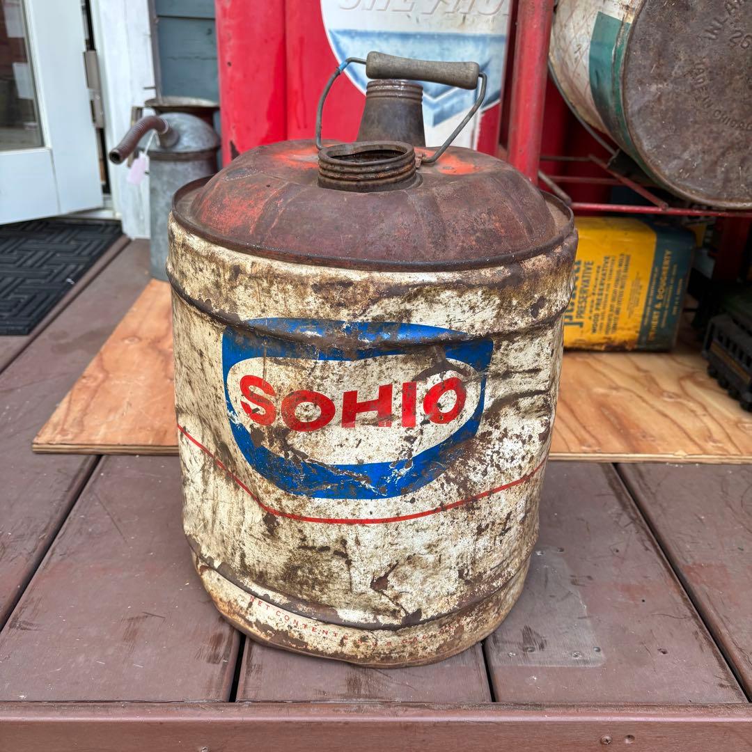 USA VINTAGE SOHIO 5ガロン缶 ジャンク！