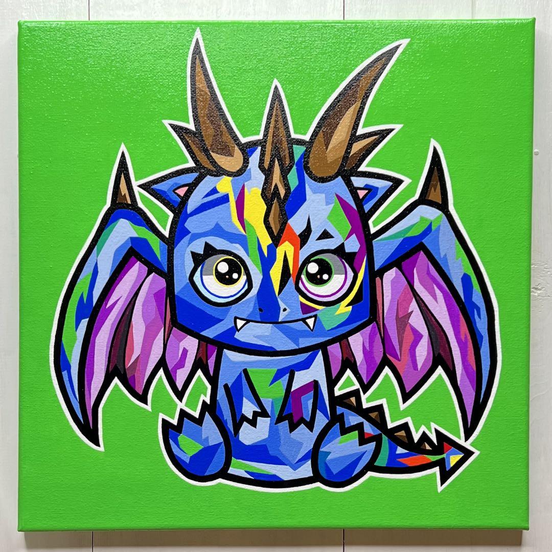 「背中の翼」｜絵画 原画 動物画 ドラゴン イラスト ドローイング