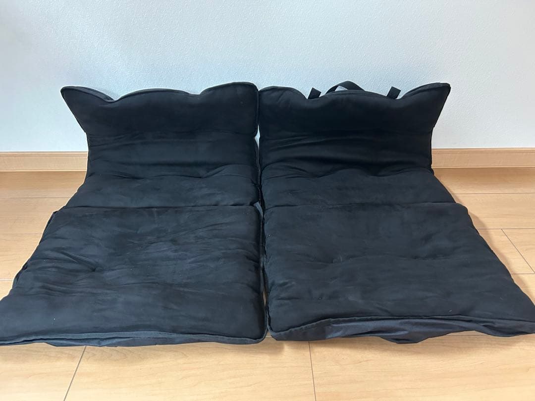 GROUSEグラウス　チェアクッション 　 ブラック×2セット